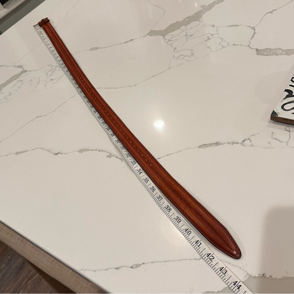 Unbranded Mens Cognac Brown Genuine Leather Handmade Belt Size 36 Made In Turkey - Picture 8 of 10